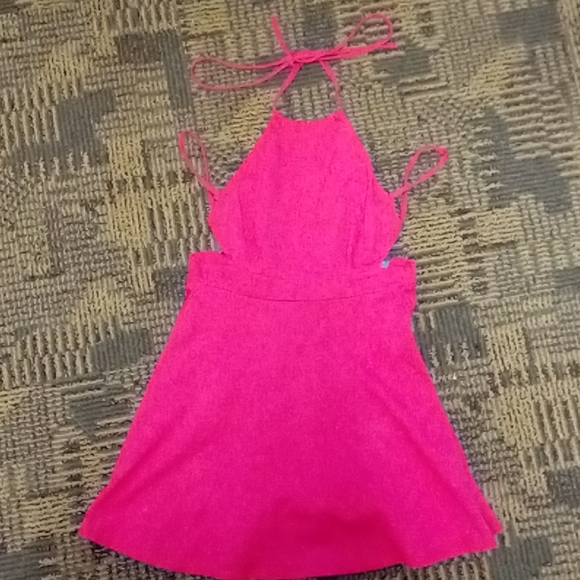 Willy Jay's Hot Pink Cocktail Dress short, zip up - Picture 1 of 2